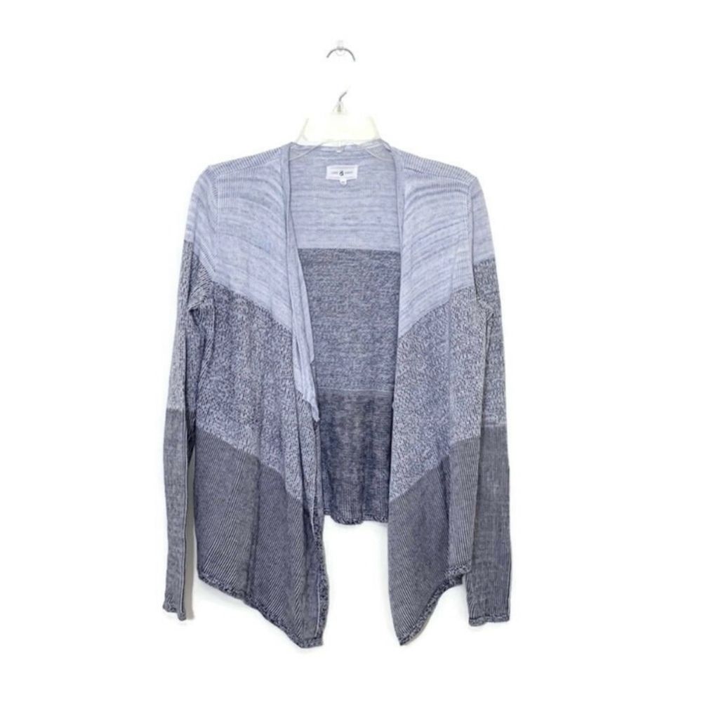 Lou & Grey Drapey Open Front Colorblock Cardigan - image 1